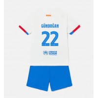 Barcelona Ilkay Gundogan #22 Udebane Trøje Børn 2023-24 Kortærmet (+ Korte bukser)